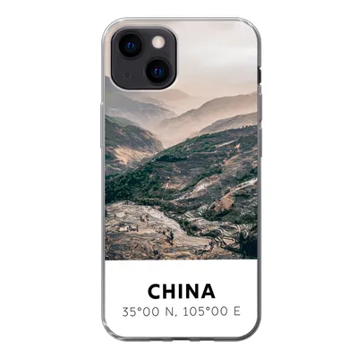 Produktbild von MuchoWow® Handyhülle Schutzhülle Hülle für iPhone 13 mini China - Berge - Asien - Sommer Silikon Softcase Handy Hülle - Softcase