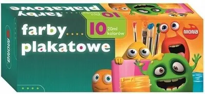 Obrázok produktu pre Farby plakatowe 10 kolorów po 20 ml MONA