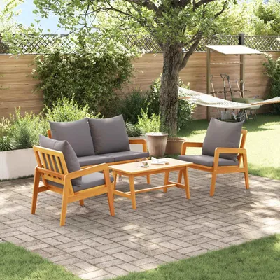Imagen del producto de Maison Exclusive - Juego de mesa bistró para 4 personas, color marrón, madera maciza de acacia