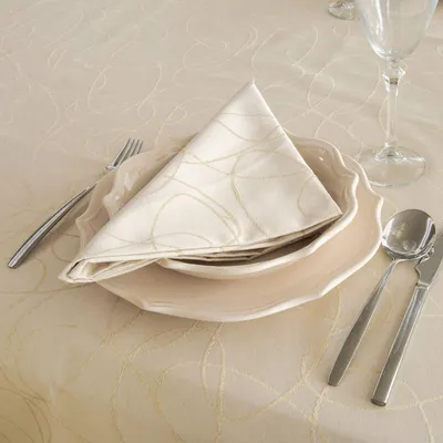12 Servietten, Beige, Fleckenschutz, 45 x 45 cm