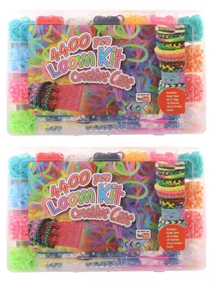 Produktbild von Loombandset Kreativ Bastelset 4400-teilig mit Aufbewahrungsbox