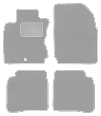 Zdjęcie produktu dla Dywaniki samochodowe welurowe OSLO do: Nissan Note I E11 (2006-2012, minivan) popielate z wzmocnieniem kierowcy, z mocowaniami