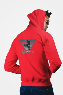 Produktbild von D&B Uni Hoodie ZIPST00214 Bike Rot-Größe M