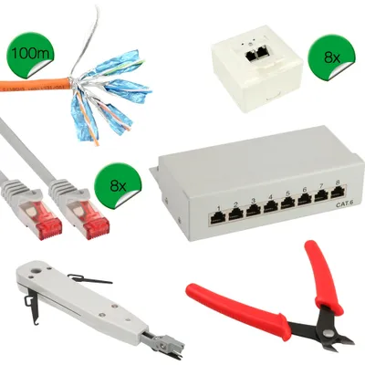 Produktbild von InLine 20155I, 100 m, Cat6, S/FTP (S-STP), RJ-45, RJ-45