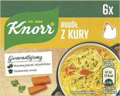 Zdjęcie produktu dla Knorr Rosół z Kury 60 g (6 kostek)