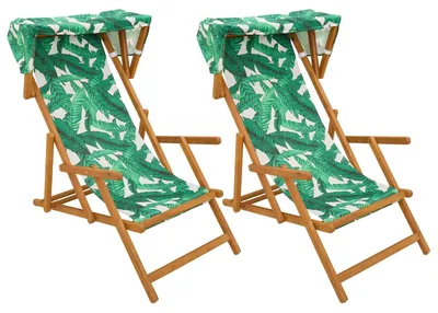Image de vidaXL : 2 chaises longues, bois d'eucalyptus massif, 3 positions