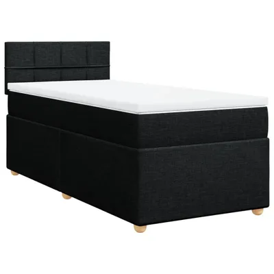 Produktbild von vidaXL Boxspringbett mit Matratze Schwarz 90x190 cm Stoff