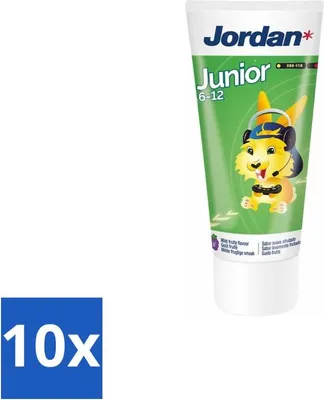 Produktbild von Jordan Junior Zahnpasta (6-12 Jahre) 50 ml - Vorteilspack - 10 Stücke