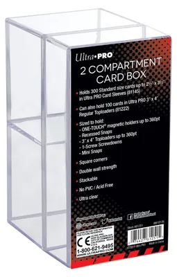 Produktbild von Ultra Pro : 2-Piece Clear Card Box - Two Compartment