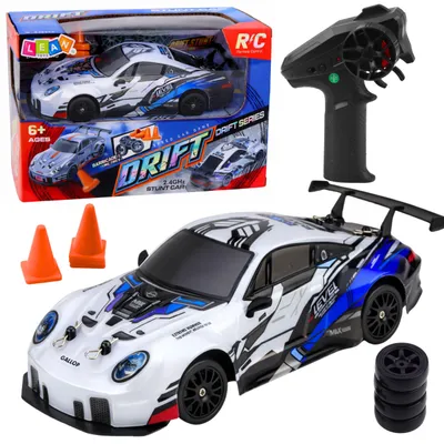 Zdjęcie produktu dla Zdalnie sterowany samochód do driftu Rc Wymienne koła 4wd Niebieski 1:24