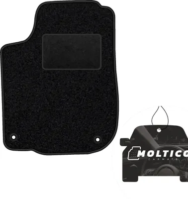 Produktbild von moto-MOLTICO Fahrer Fußmatte Auto Velours Fahrerseite Autoteppiche Schwarz Fahrermatte 1-teilig passend für Skoda Octavia I 1996-2010