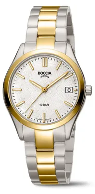 Produktbild von Boccia Damen Armbanduhr 3374-02 Classic Reintitan bicolor mit Goldplattierung