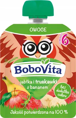 Obrázek produktu pro Mus jabłko truskawka banan dla dzieci 80 g