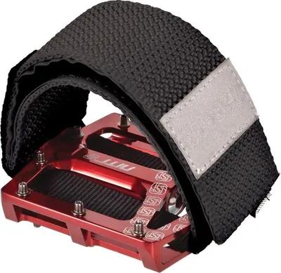 Produktbild von Girdles Toe Straps Breite Nylon-Pedalriemen mit Klettverschluss Schwarz