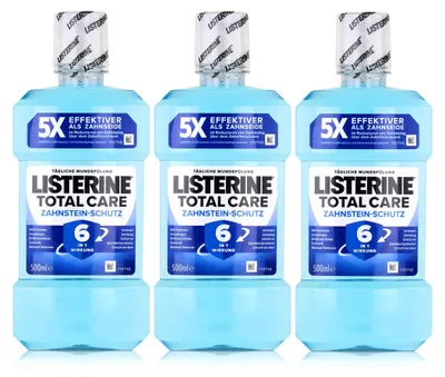 Produktbild von Listerine Total Care Zahnstein-Schutz - Für die tägliche Mundspülung (3er Pack )