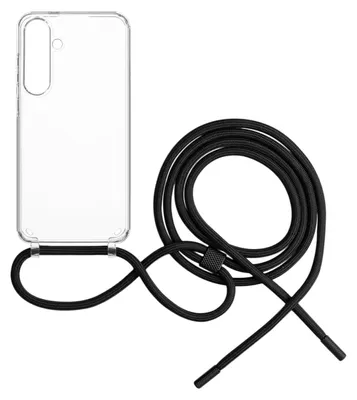 Image de FIXE Étui pur cou avec lanière noire pour Samsung Galaxy S24+