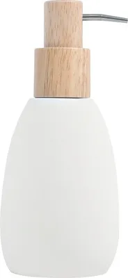 Produktbild von Seifenspender spirella SVEN weiß/Bambus matt 10.21415
