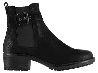 Produktbild von Linea - Schnalle Stiefeletten für Damen, Blockabsatz GT23737 (41 EU Regulär) (Schwarz)