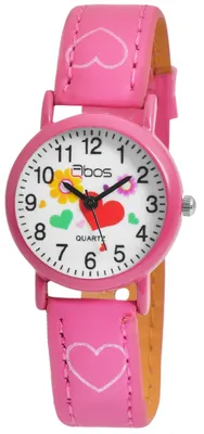 Produktbild von QBOS Kinder Armbanduhr Luca Luca, silberfarbig, Mineralglas