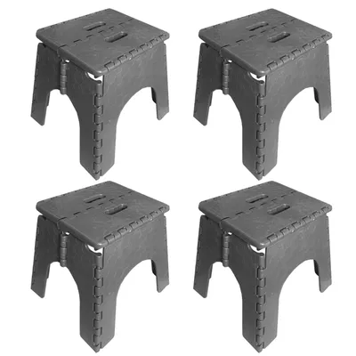 Produktbild von 4er Set Tritthocker Faltbar Kunststoff 32 x 28 x 27 cm Klapphocker Badhocker 120kg Tritthilfe Klapptritthocker Tritt Hocker Klappbar