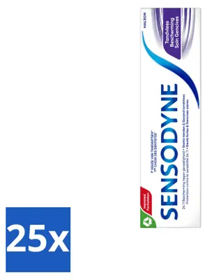 Image de 25 tubes de dentifrice Sensodyne Gum Protection - Soin des gencives - 75 ml - Pack économique - 25 pièces