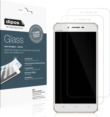 Zdjęcie produktu dla 2x folia ochronna dla Vivo X6A - folia antywstrząsowa 9H dipos Glass szkło plastikowe