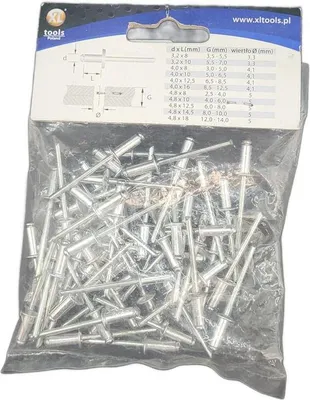 Produktbild von Aluminium Blindnieten al-fe 4.0 x 10 mm 50 Stk