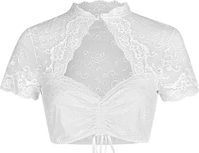 Produktbild von Dirndlbluse Fiona kurzarm weiß 40