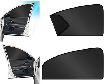 Productafbeelding van Autoruit Zonnescherm - Auto Zonwering - Bescherming Tegen Zon - Magnetische Bevestiging - 2 Stuks - Zwart