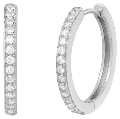 Produktbild von Xenox Creolen Ohrringe Damen Zirkonia Sterlingsilber 20 mm XS10354