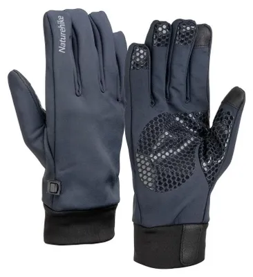 Image de Gants de randonnée Naturehike Softshell GL05 NH19S005-T, bleu, taille L