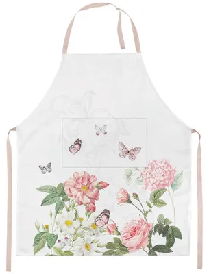 Immagine prodotto di Grembiule da cucina Grembiule da barbecue 70x85 cm Amelia bianco Farfalle