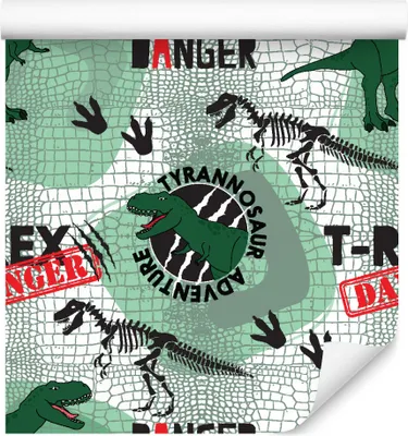 Immagine prodotto di 10m VLIES WALLPAPER rotolo asilo nido dinosauro tirannosauro natura XXL