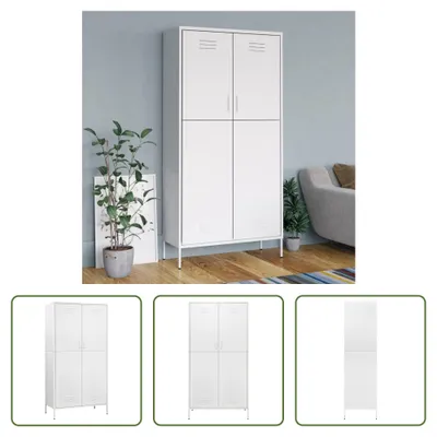 Obrázek produktu pro The Living Store Šatní skříň bílá 90x50x180 cm ocelová
