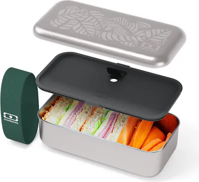 Produktbild von MONBENTO Sense Jungle 0,7 l - Edelstahl Lunchbox / Brotbox / Frühstücksbox