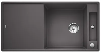 Image de BLANCO AXIA III XL 6 S, SILGRANIT® PuraDur®, gris roche, réversible, avecde vidage, planche à découper en verre incluse
