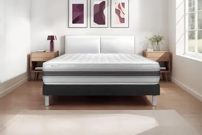 Productafbeelding van Matrasset VITALMEMO BACK, 130 x 200 cm, bedframe set, zwart