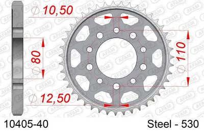 Produktbild von AFAM Kettenrad 10405-40 radseitig Hinten für HONDA MOTORCYCLES VF 0,79kg