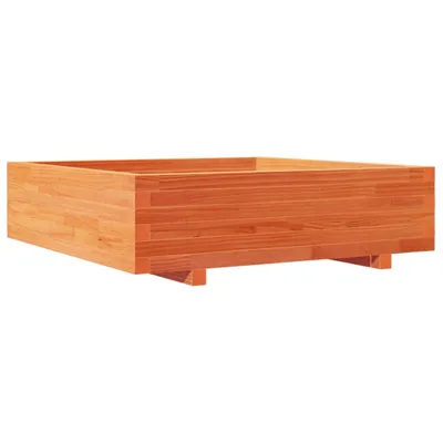 Image de vidaXL Bac à plantes brun cireux 90x90x26,5 cm Pin massif