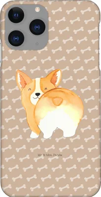 Produktbild von Mr. & Mrs. Panda Iphone 11 Pro Handyhülle Corgi Po - Hundeglück - Geschenk, Handy Case, Süß, Spruch, Hund, Premium Kunststoff, Sprüche