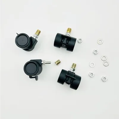 Produktbild von Nylon-Lenkrollen mit Bremse für Möbel, Gewindebefestigung, Ø 38mm, 4 Stück