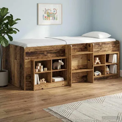 Immagine prodotto di Maison Exclusive - Letto a soppalco per bambini, realizzato con legno di recupero, dimensioni 80 x 200 cm, materiale: legno ingegnerizzato