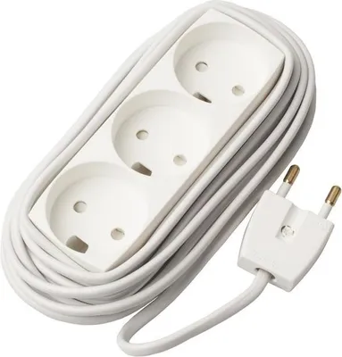 Obrázok produktu pre Microconnect GRUELU3H050, 5 m, Typ C, Biela, 3 AC zásuvky/AC zásuviek, 208 g, 1 kusov