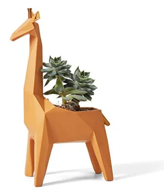 Productafbeelding van Moderne bloempot in de vorm van een giraffe en decoratieve beeldjes
