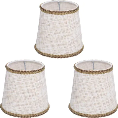 Image de 3Pcs Small Lamp Shades Hand Crafted Exquisite Soft Lightweight Dustproof High Luminousness Table Lampshade