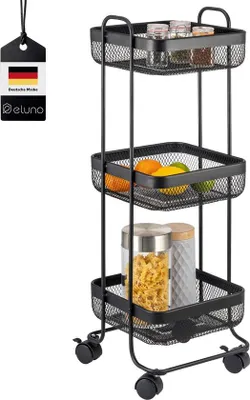 Immagine prodotto di Carrello portaoggetti a tre ripiani per cucina, bagno e ufficio