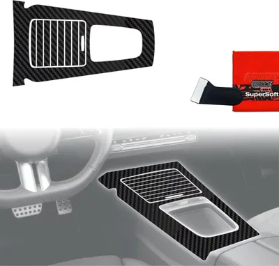 Obrázek produktu pro 2v1 ochranné fólie Grizz Protector pro středovou konzoli – Mercedes třídy A W177 (2018–2025) karbonový vzhled matný, odolný proti otiskům prstů