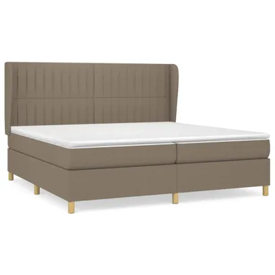 Produktbild von Boxspringbett mit Matratze Taupe 200x200 cm Stoff