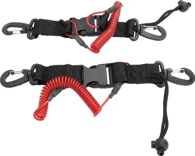 Image de Lanyard à bobine de plongée, lanyard à ressort en acier inoxydable en forme de spirale pour la lumière de la caméra, boucle à fermeture rapide, facile à porter et à utiliser