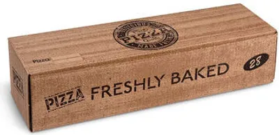 Produktbild von 300x Pizzakarton Roll-up extra hoch Kraftpapier braun 28 x 8 x 7 cm